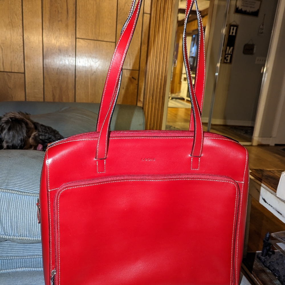 Lodis ow tag Red Briefcase